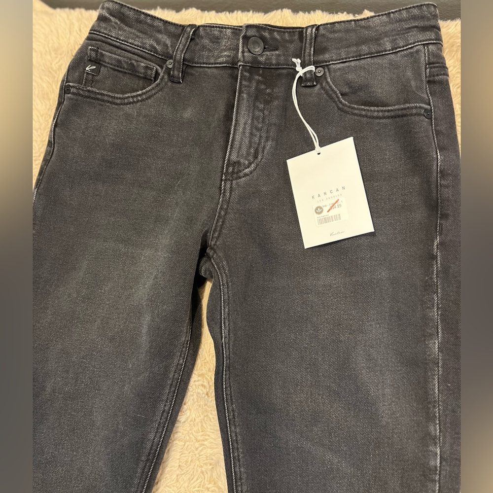 NWT KanCan Black Denim Straight Leg Jeans - Picture 2 of 6